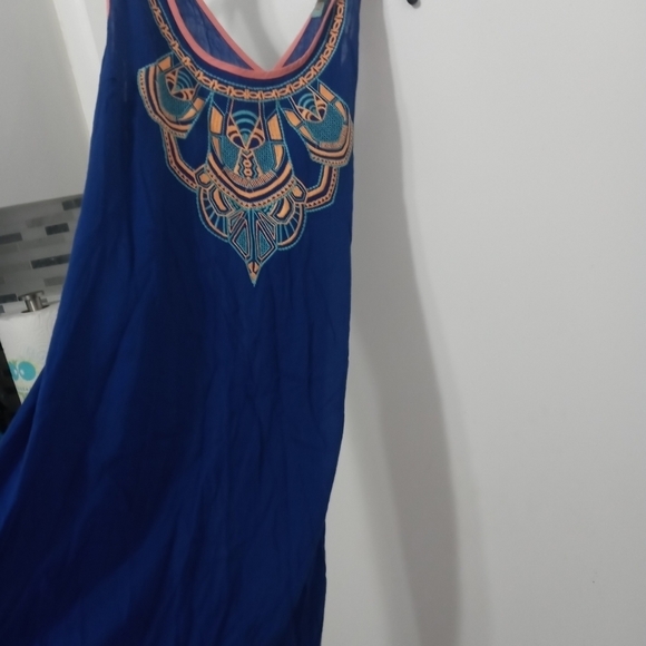 Flying Tomato Embroidered sleeveless Long Line Dress - Picture 5 of 12